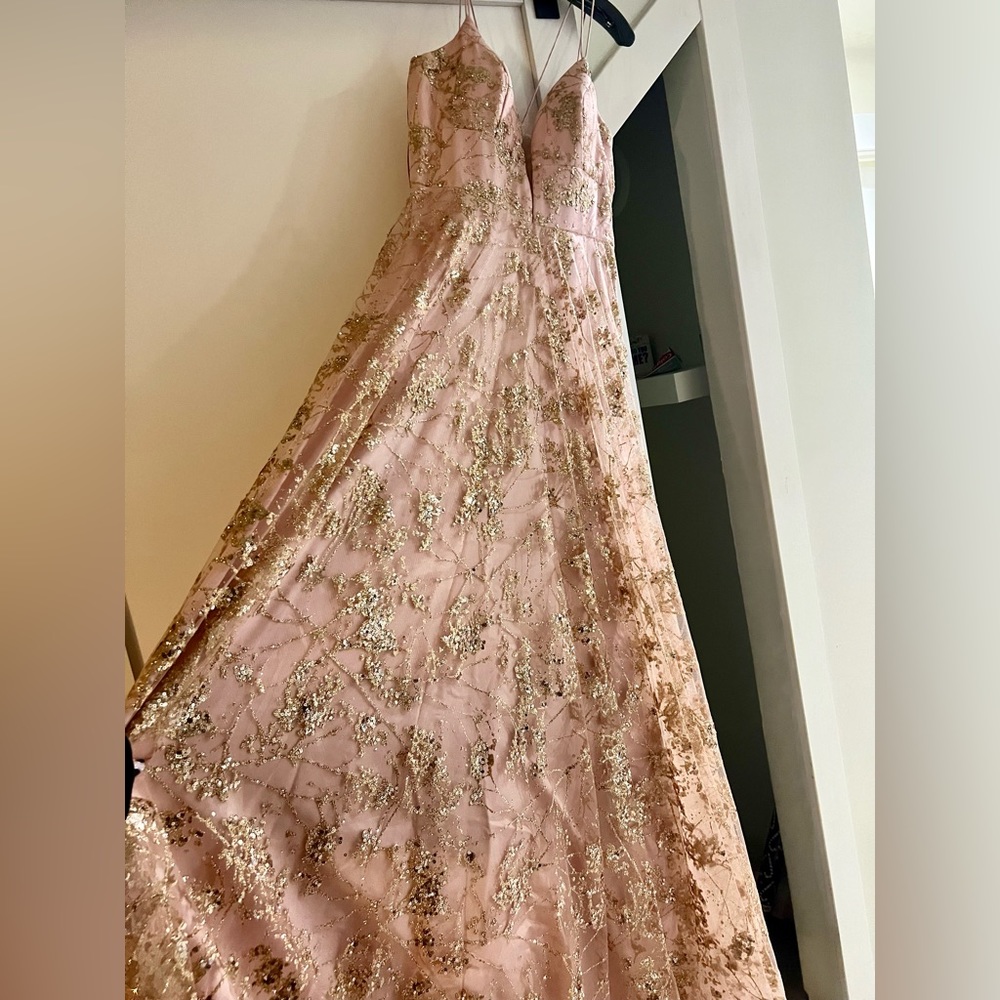 Eureka Dusty Pink Gold Formal Dress